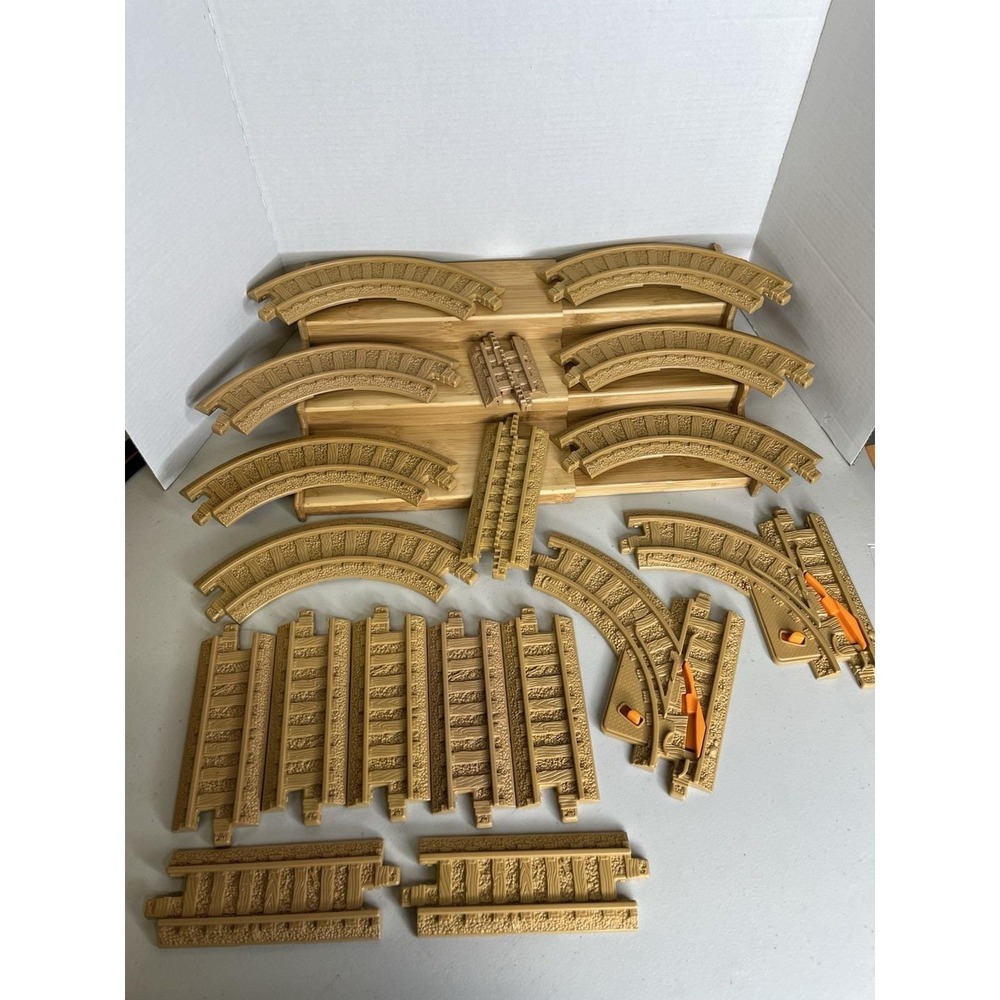 Geotrax ASSORTED Tan Brown Lot Of 18 Replacement Track Piece Geo Trax